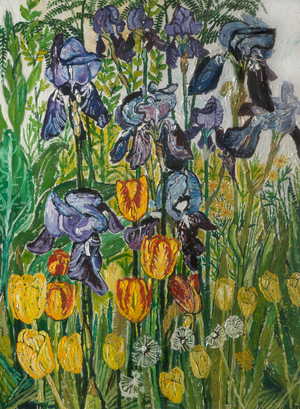 Irises and Tulips, c.1967 (oil on canvas)