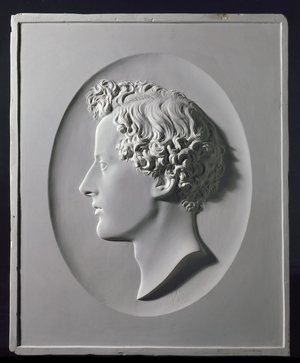 Profile portrait of John Everett Millais, c.1854 (plaster of Paris)
