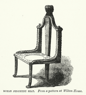 Roman Judgment Seat (colour litho)
