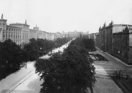 Maximilianstrasse in Munich, c.1900 (b/w photo)