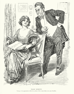 Tragic Moments, Trying to be appreciative while the author of the verses looks over your shoulder (litho)