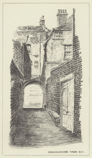 Schoolhouse Yard, EC (litho)
