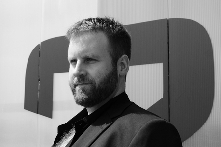 Portrait of John Woods, 2022 (b/w photo)