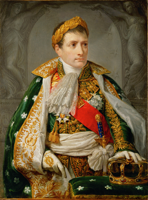 Napoleon (1769-1821) as King of Italy (1805) (oil on canvas)