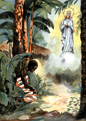 Apparition of the Virgin in Africa, 1946 (illustration)