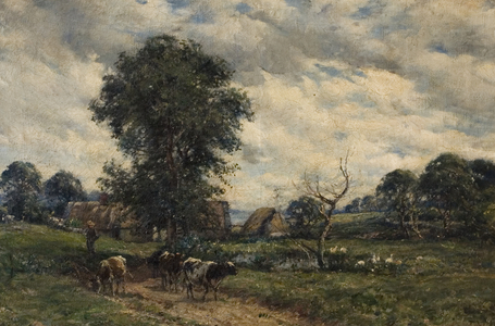 Landscape with Cattle, 1885 (oil on canvas)