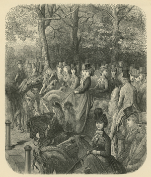 Rotten Row, Hyde Park, London (engraving)