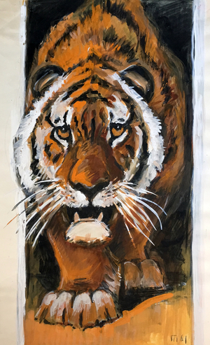 Tiger, 1962 (gouache on paper)