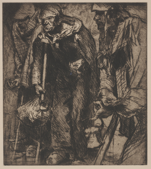 Beggars, no. 4, 1907 (etching)