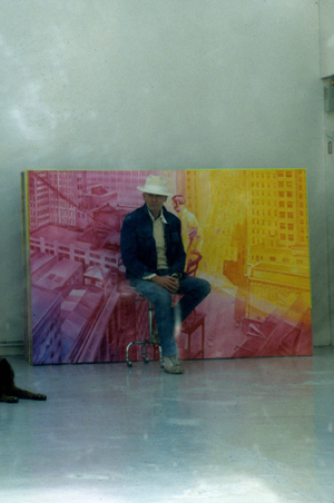 French painter Jacques Monory on april 6, 1983 (Photo)