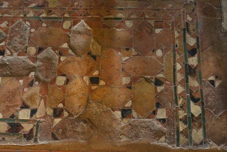 Detail of the primitive floor,Synagogue of El Tránsito, Toledo (photo)