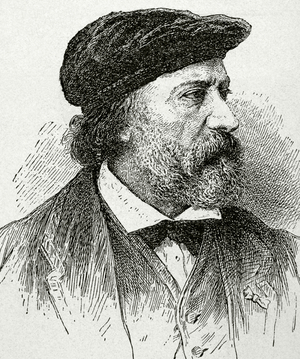 Portrait of Charles-Franc?ois Daubigny, French painter (engraving)