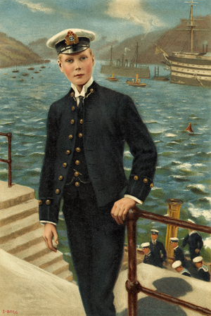 Edward, prince of Wales, son of King George V, as a naval cadet, 1910 (print)