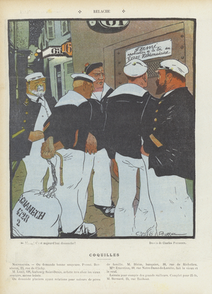 Illustration for Le Rire (colour litho)