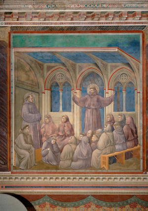 The apparition of Saint Francis before the Chapter at Arles (mural painting)