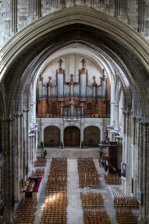 View of the nave of St Andre cathedral, Bordeaux, 2016 (photo)