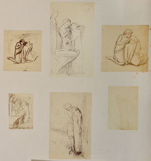 Studies for "La Belle Dame Sans Merci", 1866 (photo)