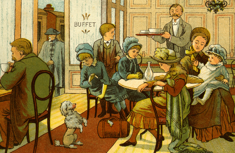Victorian holidays - refreshments in the buffet