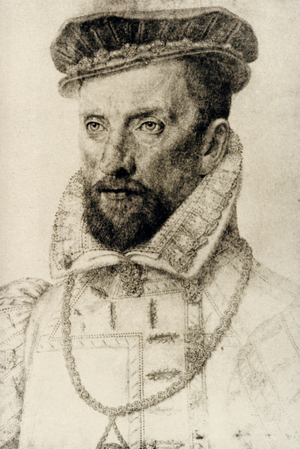Gaspard II de Coligny (1519-1572), French nobleman and admiral, Portrait by Francois Clouet (1510-1572),