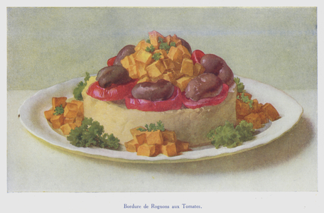 Bordure de Rognons aux Tomates (colour litho)