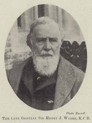 The late General Sir Henry J Warre, KCB (b/w photo)