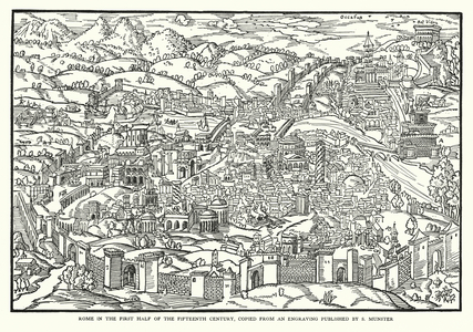 Rome: Rome in the first half of the fifteenth century (litho)