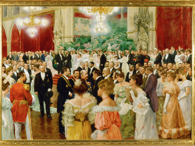 Ball in Vienna's cityhall (oil on canvas)