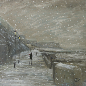 Winter Seafront, 2015 (oil on panel)