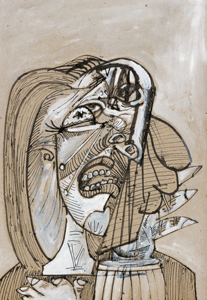 Picasso sketches 190, 1988 (drawing)