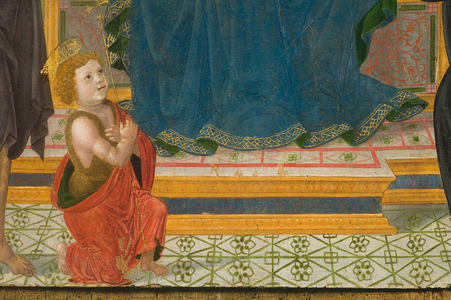 Madonna with Child Jesus and Saints, detail, c.1490-1500 (tempera on board)