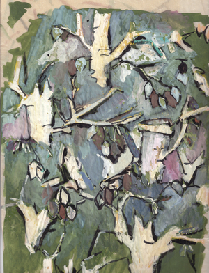 Trees - Textile Design, 1956 (tempera on paper)