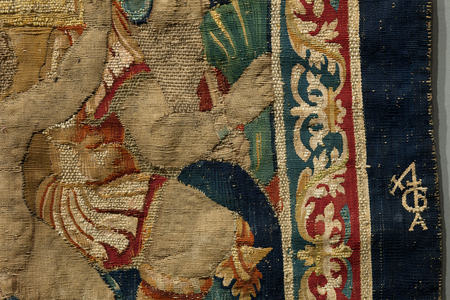 Parish museum of tapestries (Museo Parroquial de Tapices de Pastrana). Flemish tapestry. Charlemagne, triumphal entry in Carmania (Alejandro Magno, Entrada trionfan en Carmania).