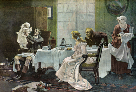 Dejeuner de Camille Desmoulins en famille, 1892 (illustration)