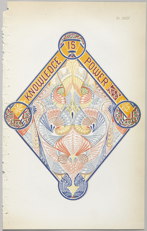 The art of decorative design : with an appendix, giving the hours of the day at which flowers open, published by Day & Son, London, 1862 (colour litho)