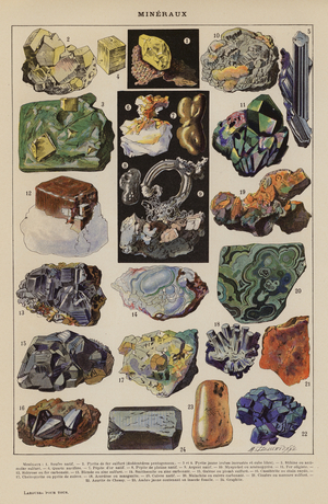 Mineraux (colour litho)