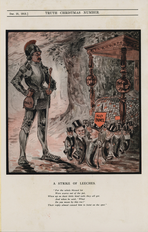 A Strike of Leeches (colour litho)