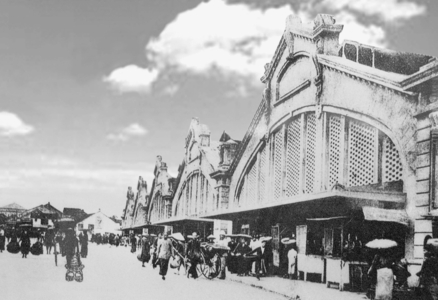 Vietnam: Dong Xuan Market, Hanoi, c. 1910