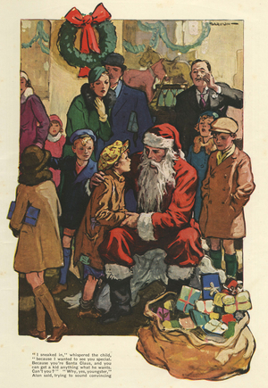Santa Grotto Magazine Plate, UK, 1930s