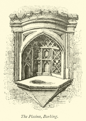The Piscina, Barking (engraving)