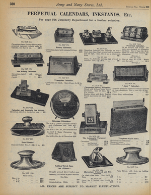 Page from Army and Navy Stores Catalogue, 1939-40 (litho)