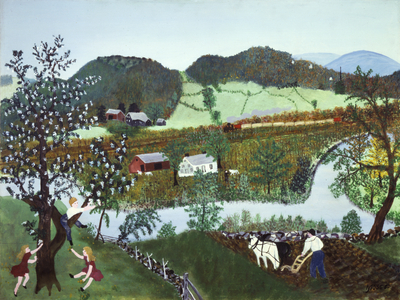 Hoosick River, Summer, 1952 (oil on pressed wood)