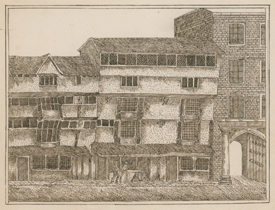 Old house in Croswell Street (engraving)