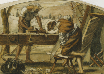 The Carpenter, (pen and ink and watercolour)