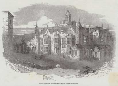 Harlaxton House, near Grantham, now in Course of Erection (engraving)