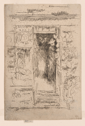 The Bonnet-Shop, c.1884-86 (etching; ink on paper)