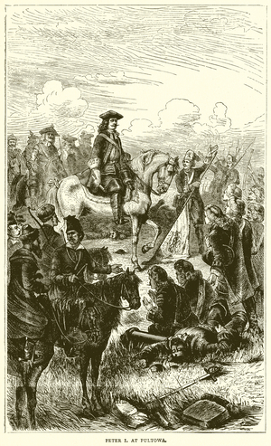 Peter I at Pultowa (engraving)