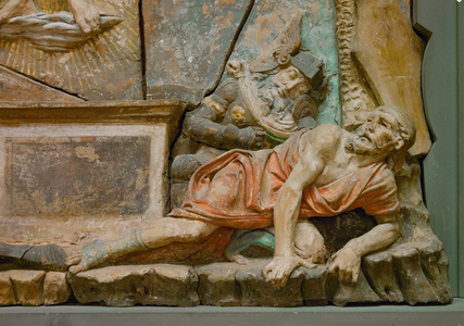 The Resurrection, detail: Sleeping guards at the tomb