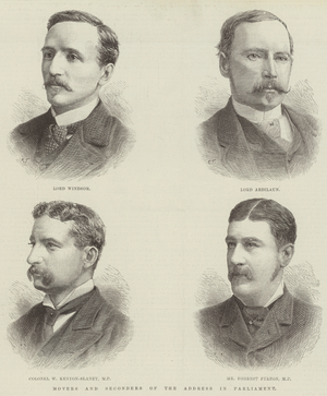 Movers and Seconders of the Address in Parliament (engraving)