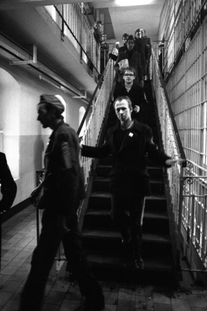 Members of the strike committee in the cell wing of Bautzen Prison,..., 1989 (photo)