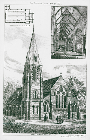 New Church at Longton (litho)